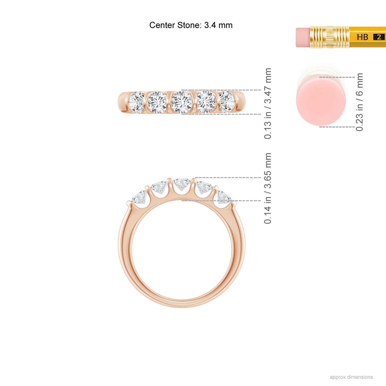 G, VS2 / 0.73 CT / 14 KT Rose Gold