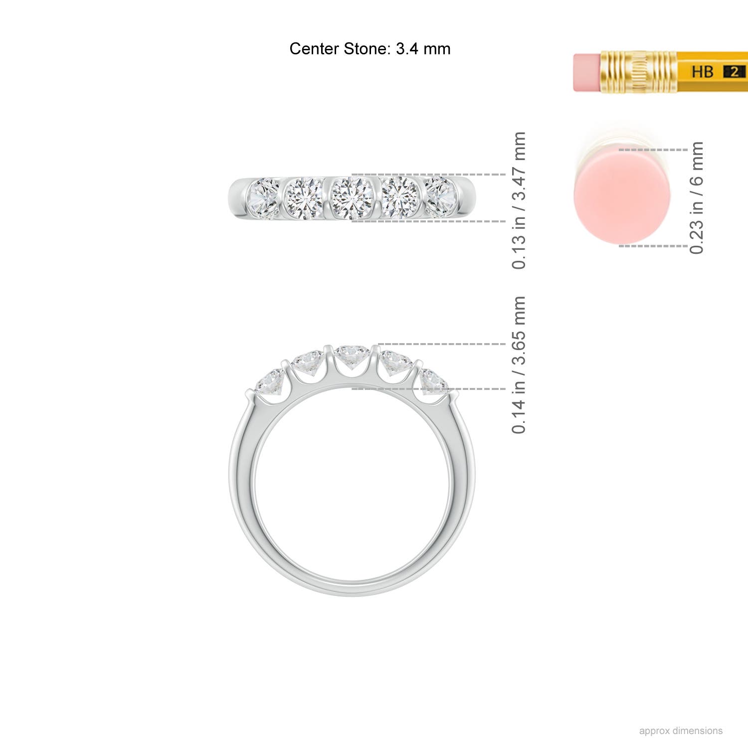 H, SI2 / 0.73 CT / 14 KT White Gold