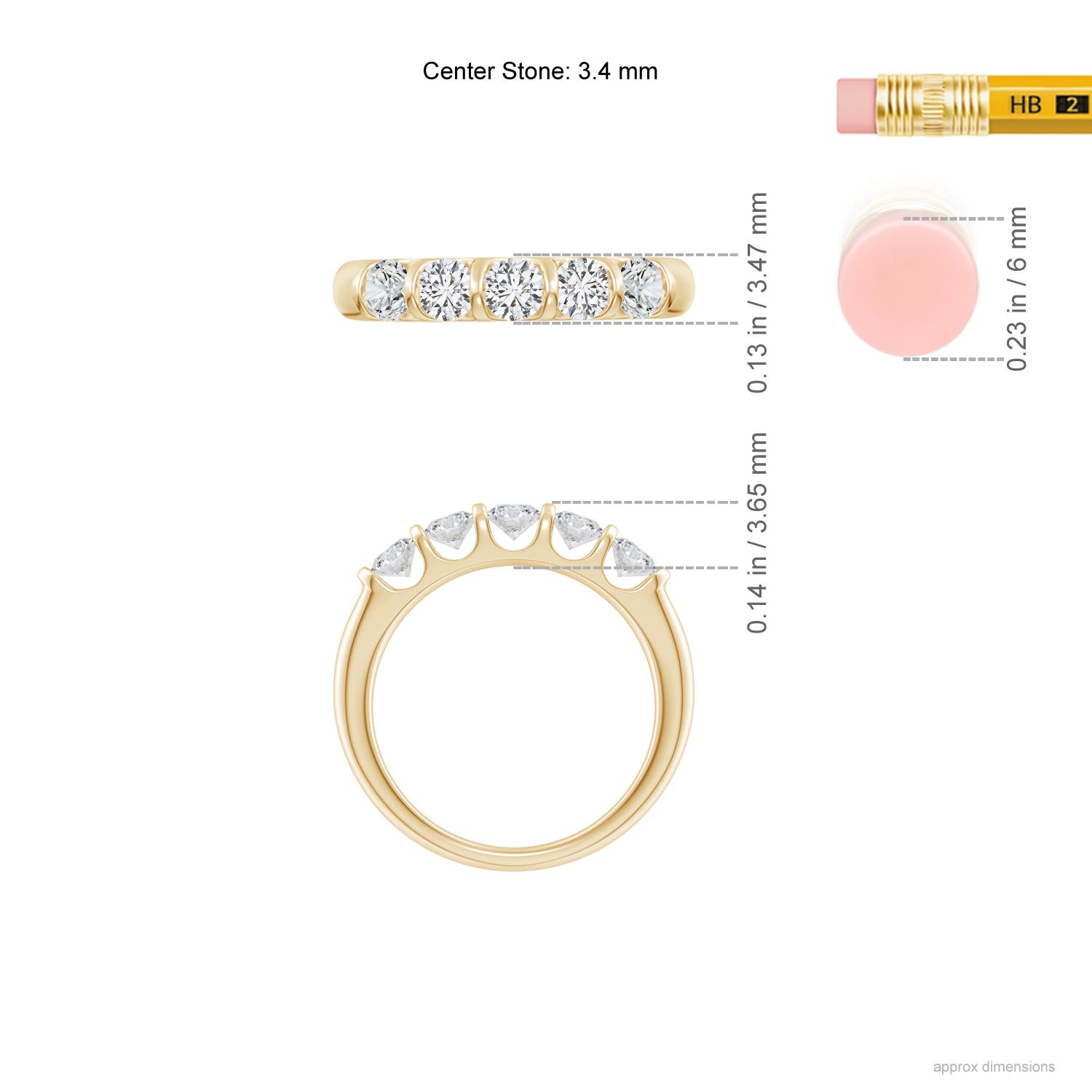 H, SI2 / 0.73 CT / 14 KT Yellow Gold