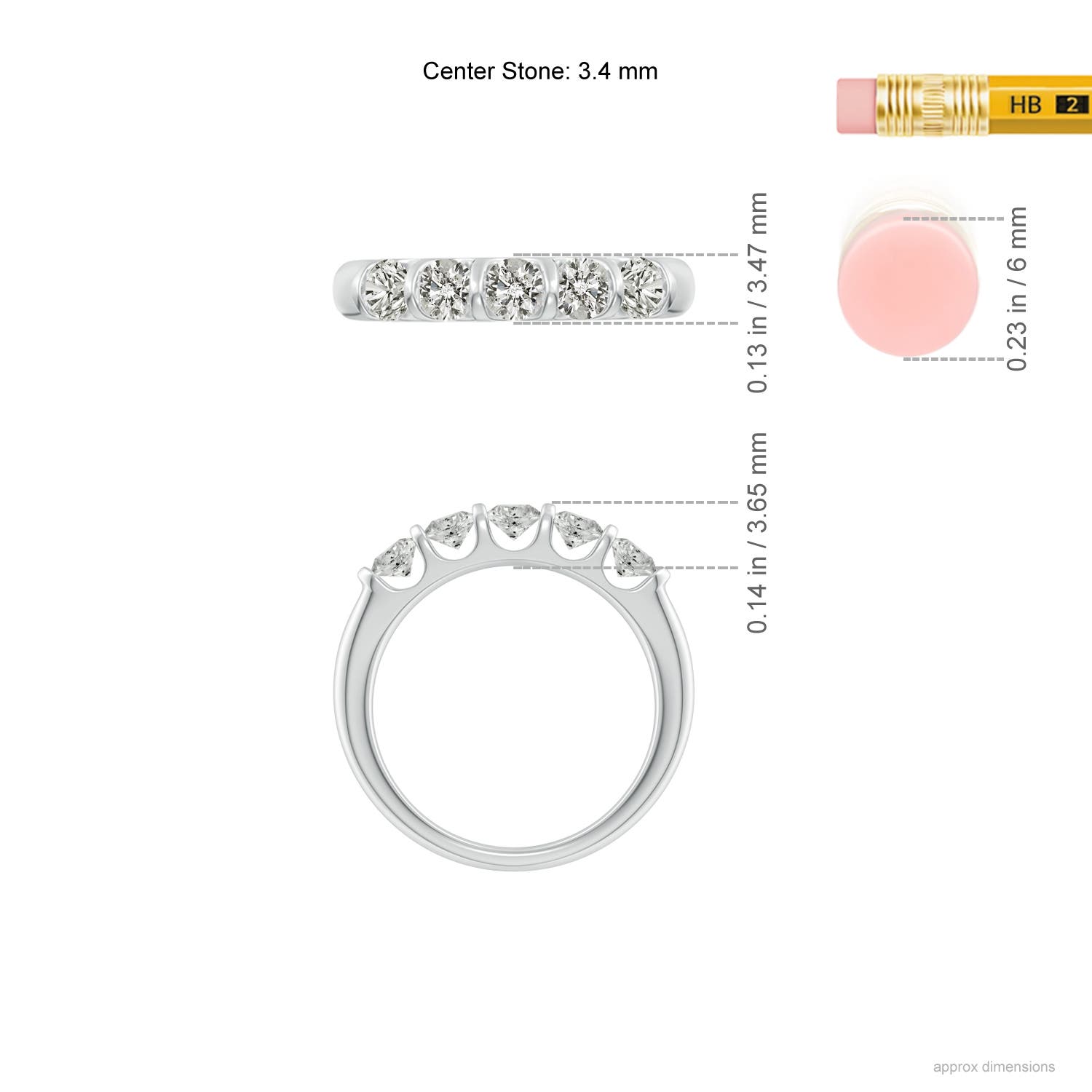 K, I3 / 0.73 CT / 14 KT White Gold