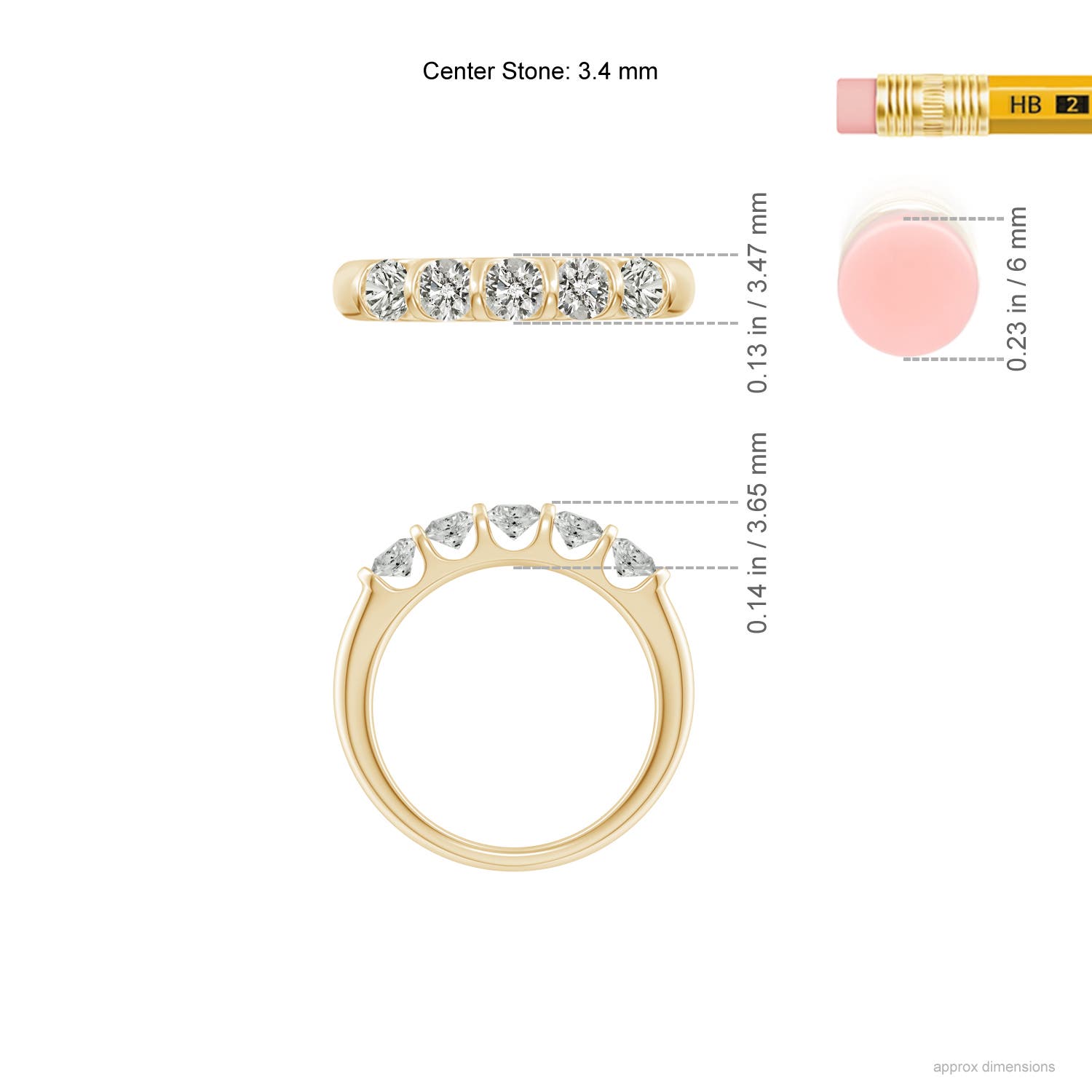 K, I3 / 0.73 CT / 14 KT Yellow Gold