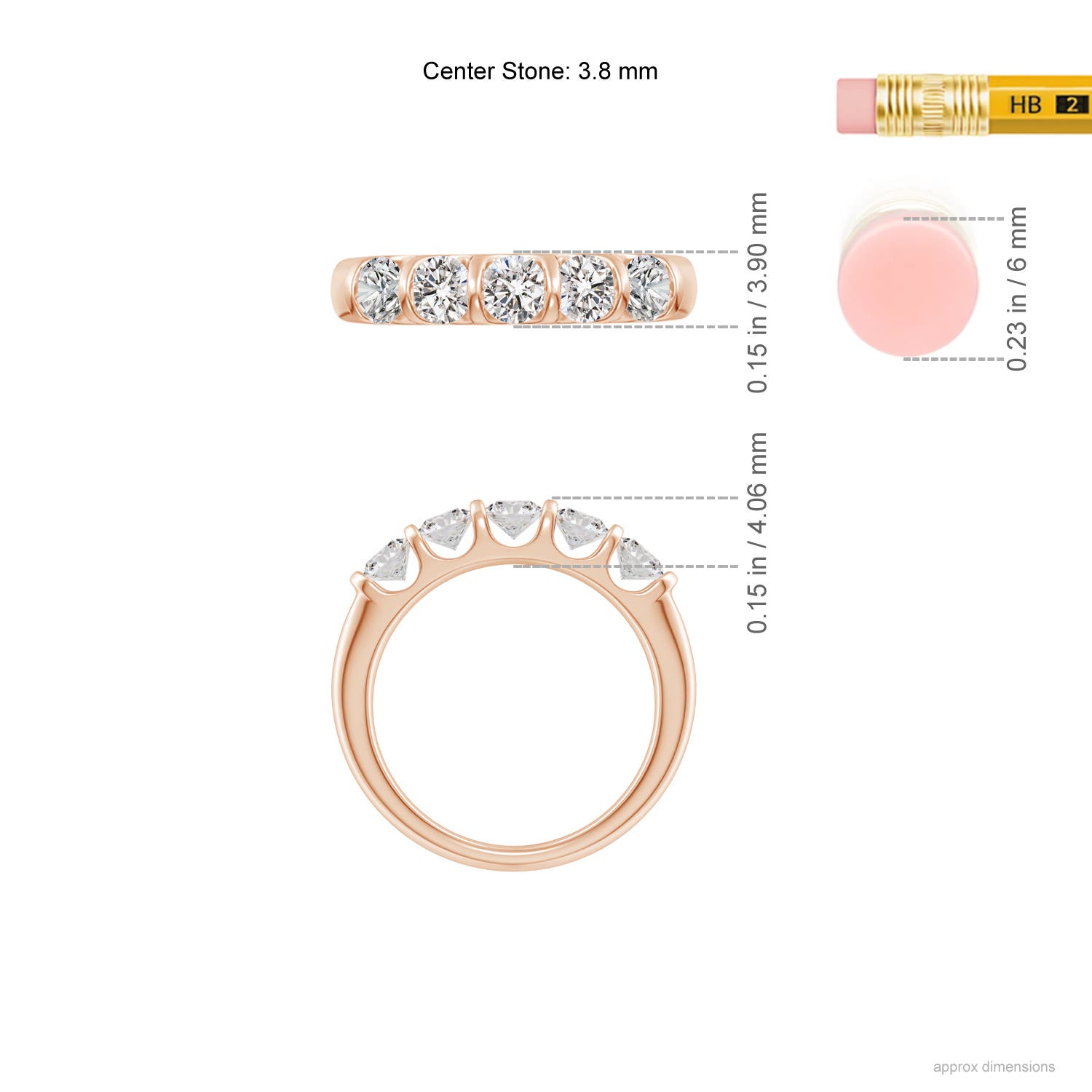 I-J, I1-I2 / 1 CT / 14 KT Rose Gold