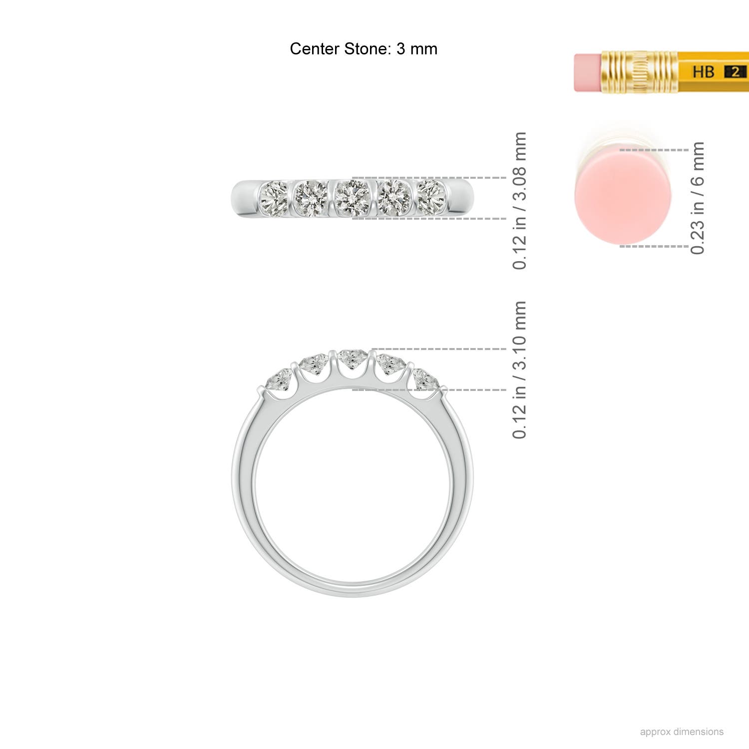 K, I3 / 0.53 CT / 14 KT White Gold