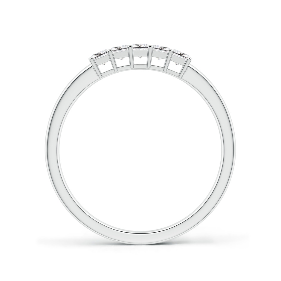 2.1mm HSI2 Classic Five Stone Princess Diamond Wedding Band for Her in White Gold side-1