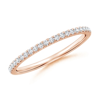 1.2mm GHVS Classic Diamond Half Eternity Wedding Band in 9K Rose Gold