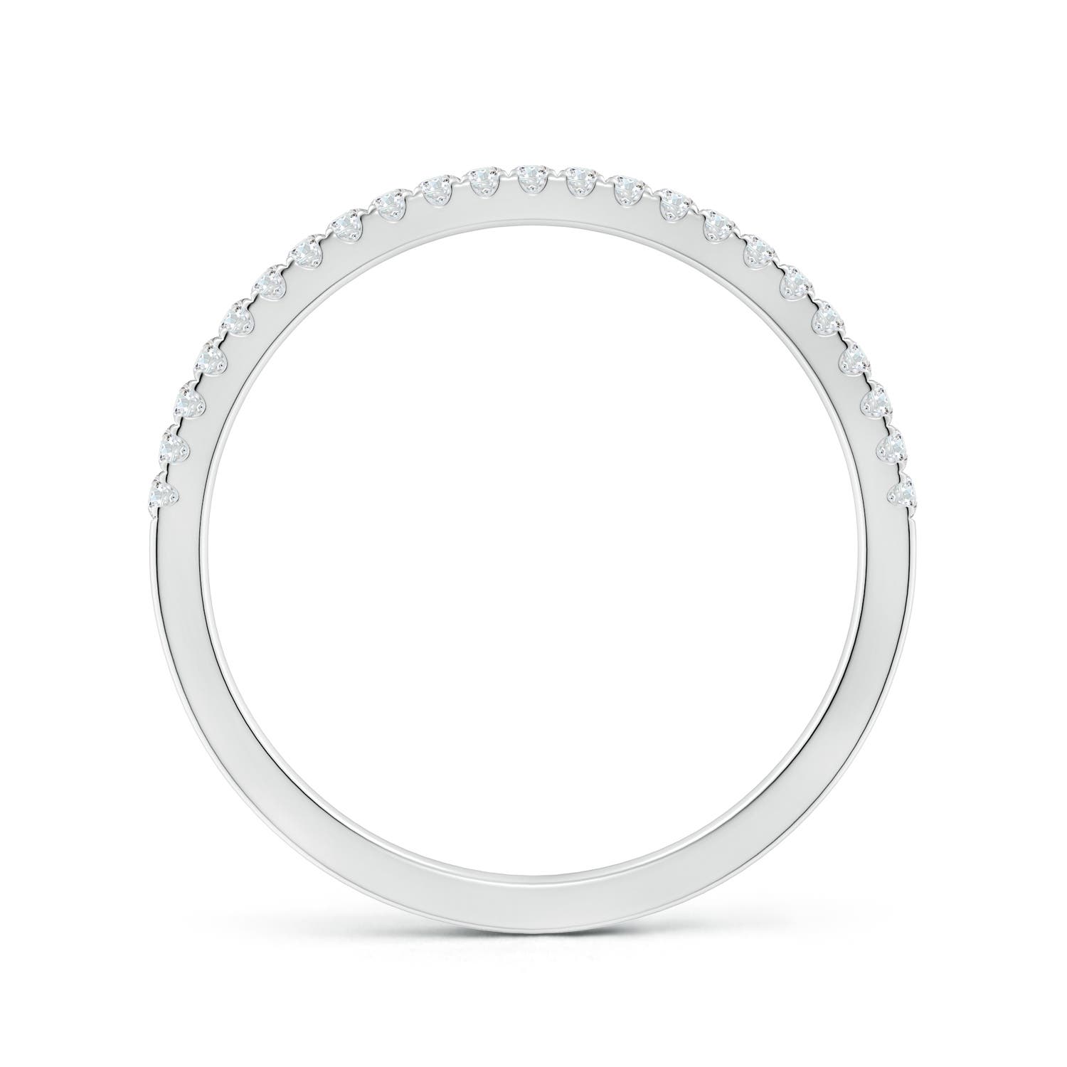 1.2mm GHVS Classic Diamond Half Eternity Wedding Band in P950 Platinum - side 2