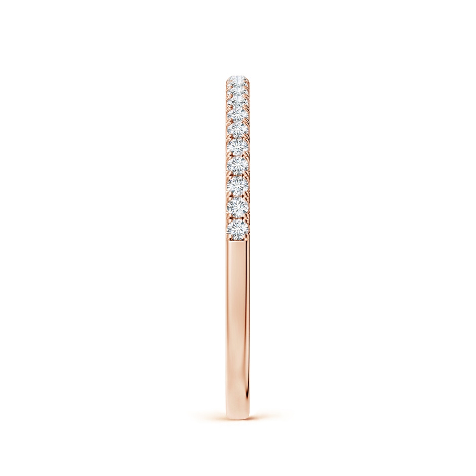1.2mm GHVS Classic Diamond Half Eternity Wedding Band in Rose Gold side-2