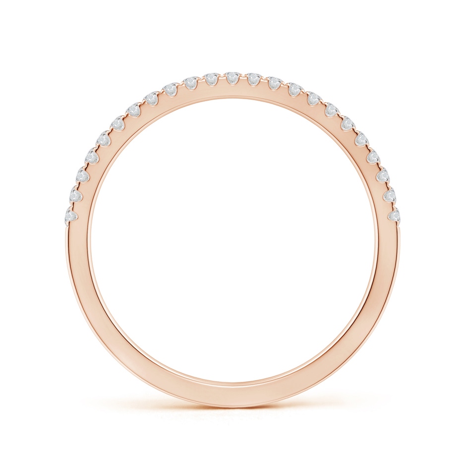 1.2mm HSI2 Classic Diamond Half Eternity Wedding Band in Rose Gold side-1