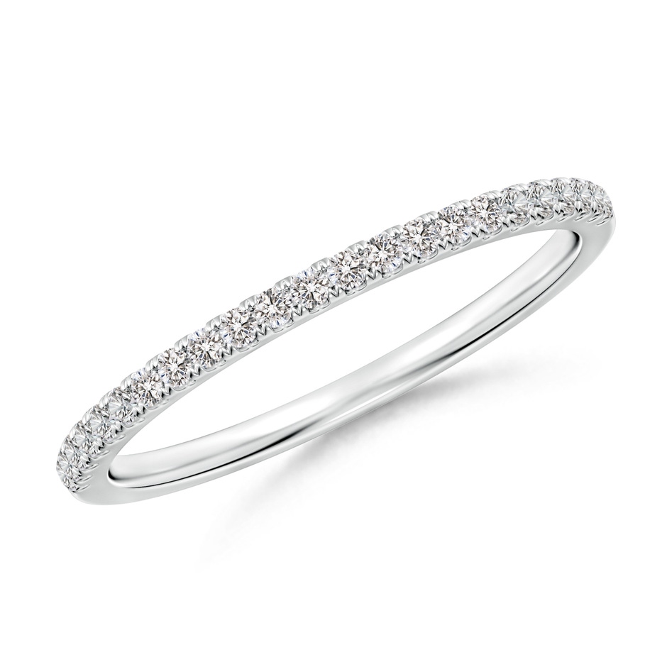 1.2mm II1 Classic Diamond Half Eternity Wedding Band in White Gold 