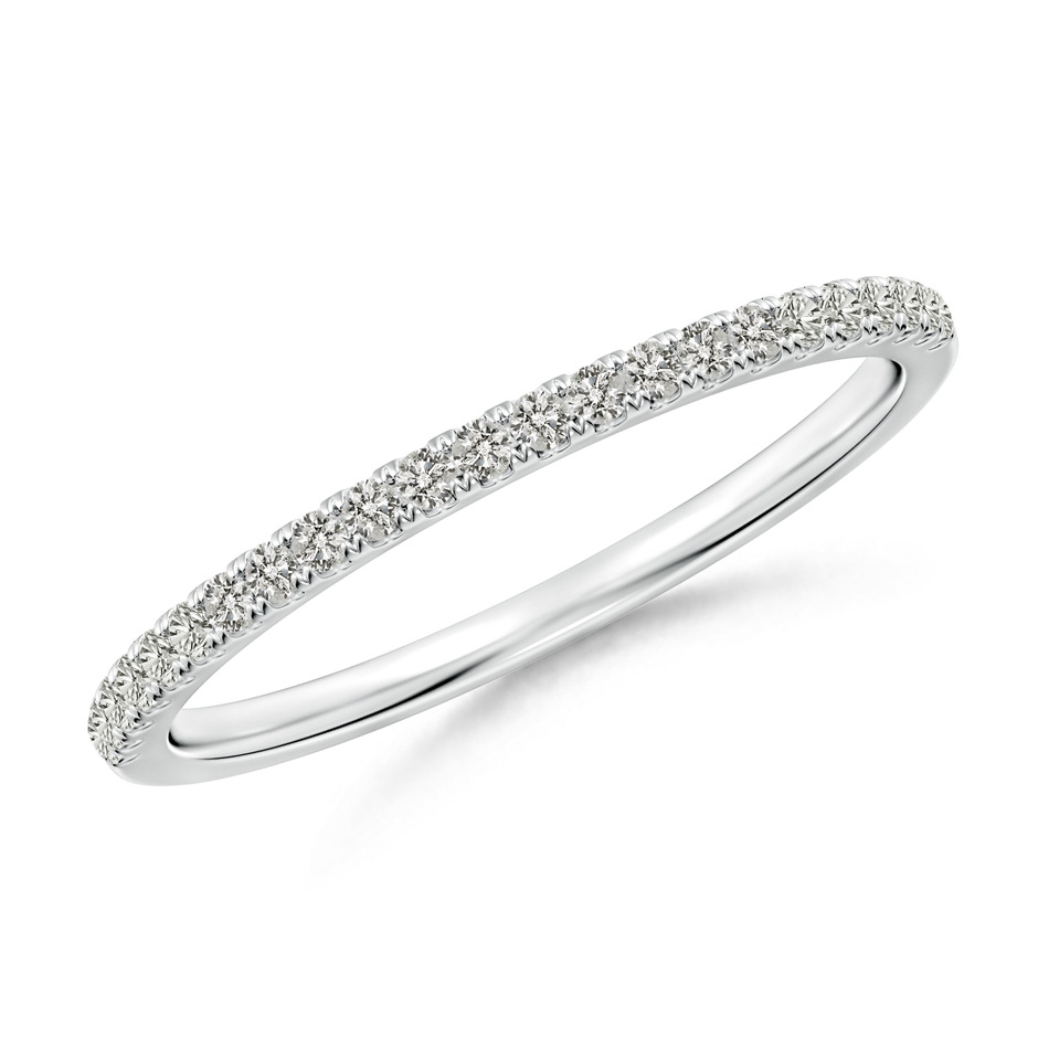 1.2mm JI2 Classic Diamond Half Eternity Wedding Band in White Gold 