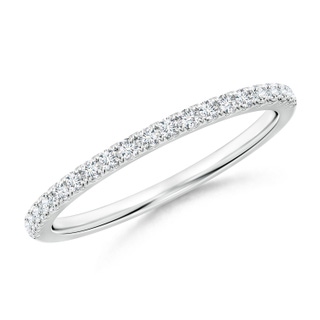 1.3mm GHVS Classic Diamond Half Eternity Wedding Band in White Gold