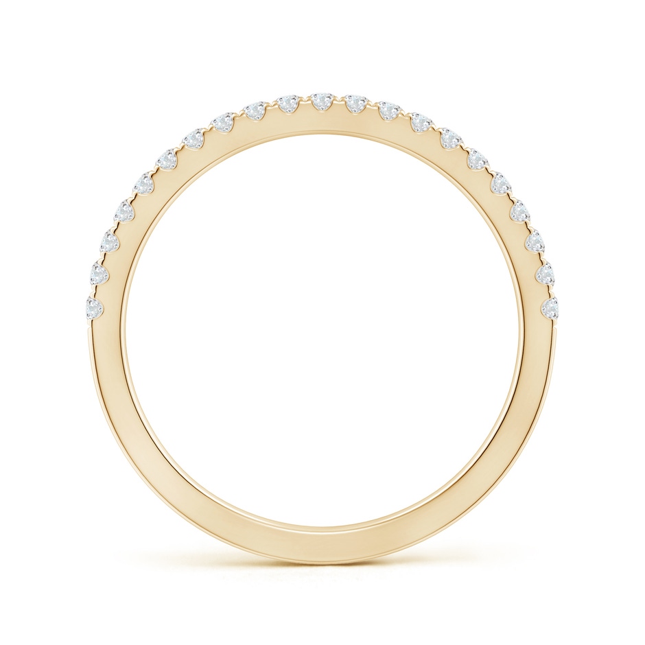 1.3mm GHVS Classic Diamond Half Eternity Wedding Band in Yellow Gold side-1