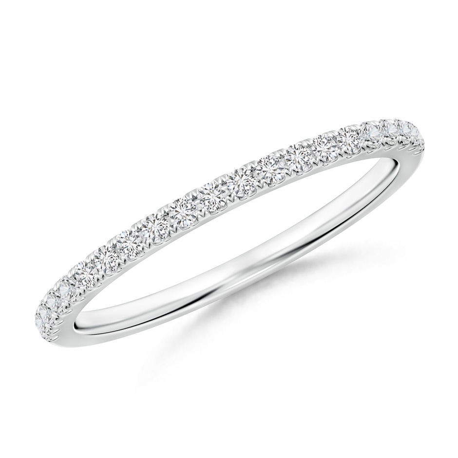 1.3mm HSI2 Classic Diamond Half Eternity Wedding Band in White Gold 