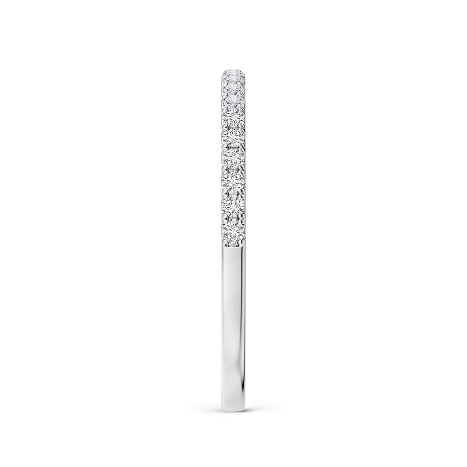 1.3mm HSI2 Classic Diamond Half Eternity Wedding Band in White Gold side-2