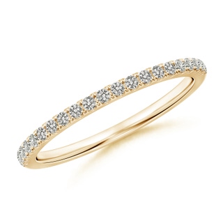 1.3mm JI2 Classic Diamond Half Eternity Wedding Band in Yellow Gold