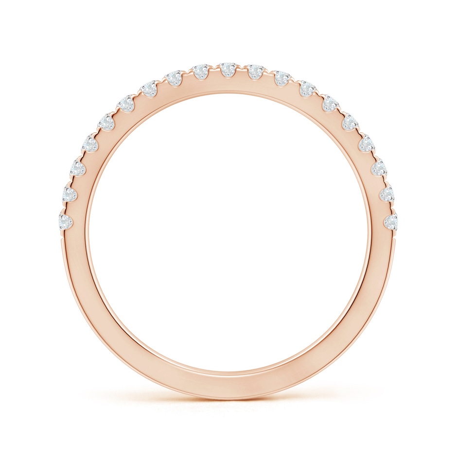 1.5mm GHVS Classic Diamond Half Eternity Wedding Band in Rose Gold side-1