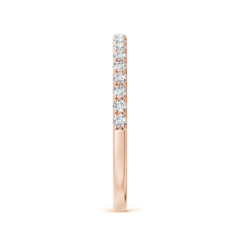 1.5mm GHVS Classic Diamond Half Eternity Wedding Band in Rose Gold side-2
