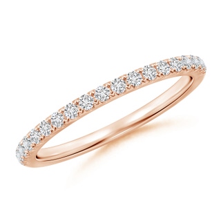 1.5mm HSI2 Classic Diamond Half Eternity Wedding Band in Rose Gold