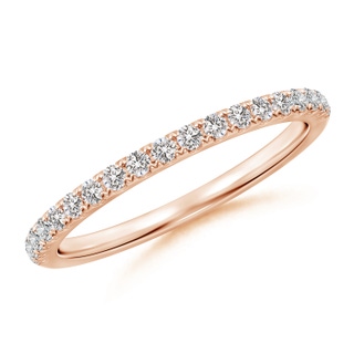 1.5mm II1 Classic Diamond Half Eternity Wedding Band in Rose Gold