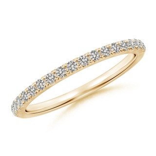 1.5mm JI2 Classic Diamond Half Eternity Wedding Band in Yellow Gold