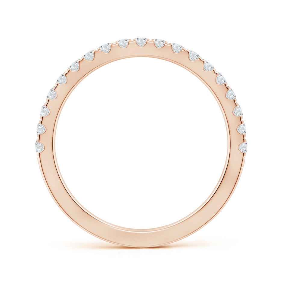 1.6mm GHVS Classic Diamond Half Eternity Wedding Band in Rose Gold side-1