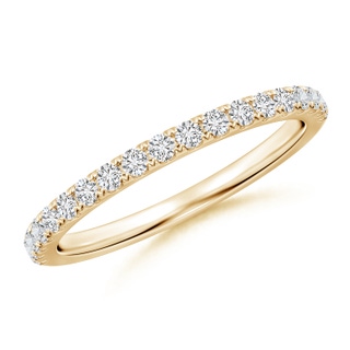 1.6mm HSI2 Classic Diamond Half Eternity Wedding Band in Yellow Gold