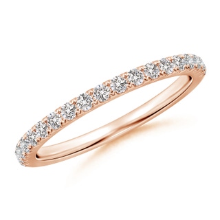1.6mm II1 Classic Diamond Half Eternity Wedding Band in Rose Gold