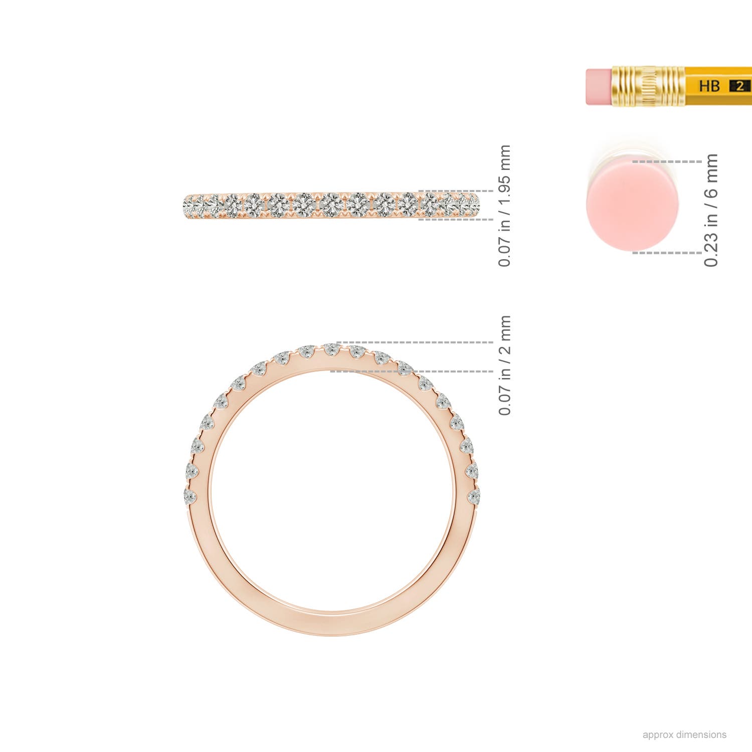 J I2 / 0.34 CT / 14 KT Rose Gold