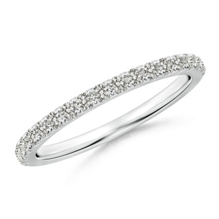 1.6mm JI2 Classic Diamond Half Eternity Wedding Band in White Gold