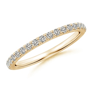 1.6mm JI2 Classic Diamond Half Eternity Wedding Band in Yellow Gold