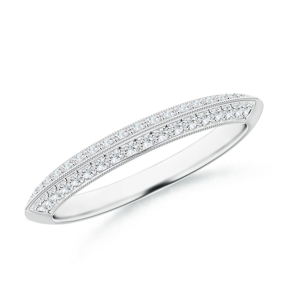 1.2mm GVS2 Pavé-Set Diamond Knife Edge Wedding Band for Women in P950 Platinum 