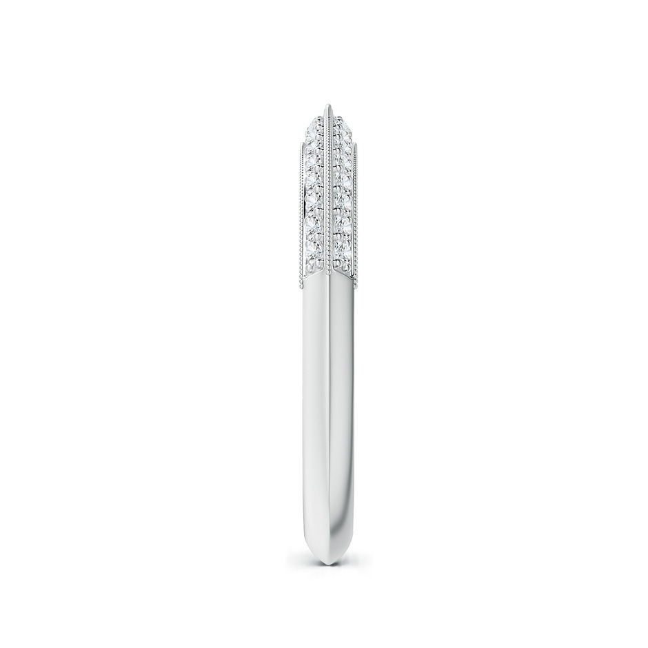 1.2mm GVS2 Pavé-Set Diamond Knife Edge Wedding Band for Women in White Gold side-2