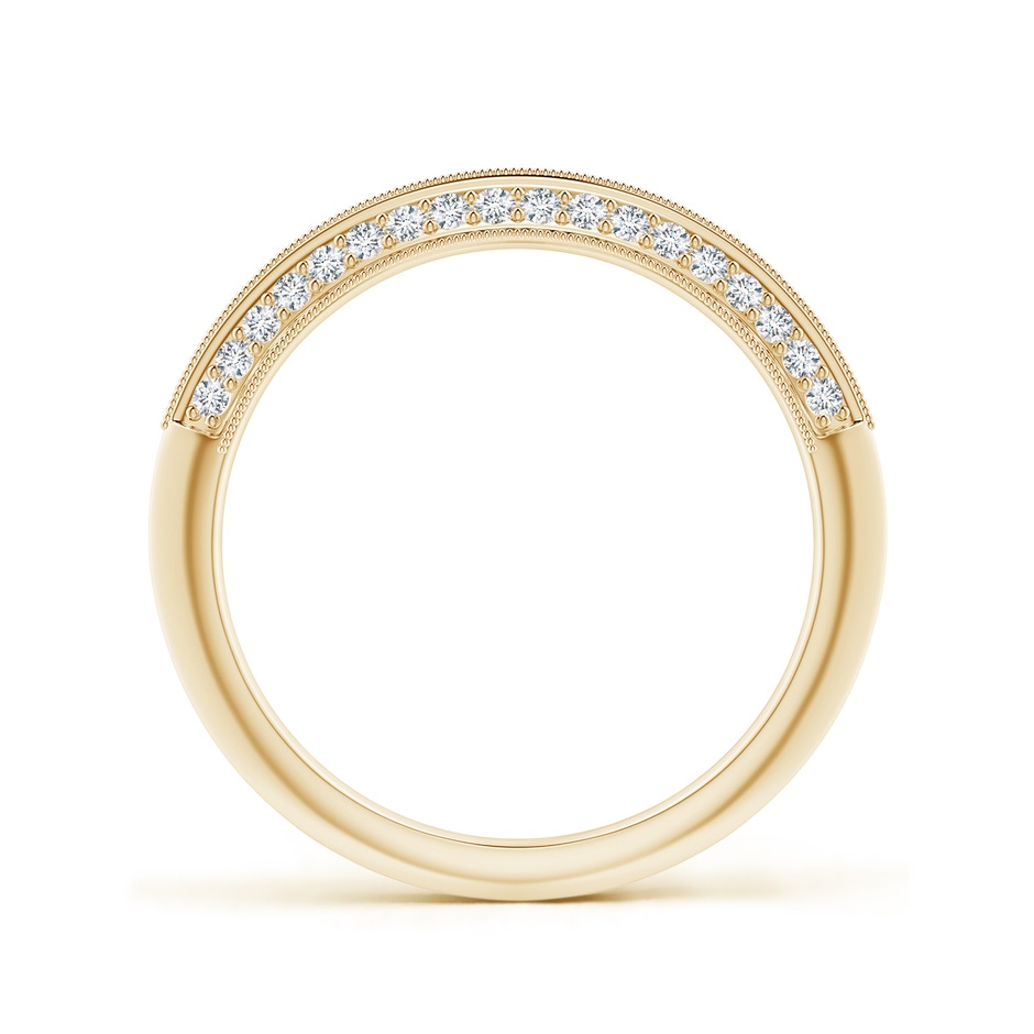 1.2mm GVS2 Pavé-Set Diamond Knife Edge Wedding Band for Women in Yellow Gold side-1
