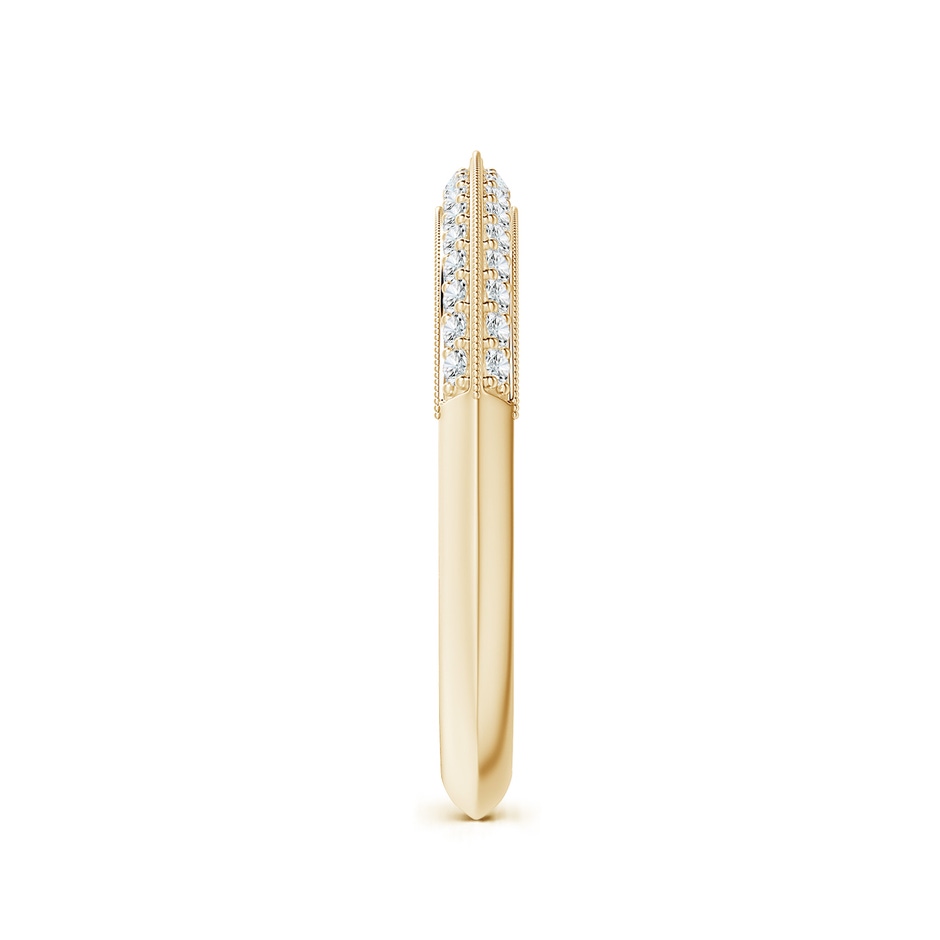 1.2mm GVS2 Pavé-Set Diamond Knife Edge Wedding Band for Women in Yellow Gold side-2