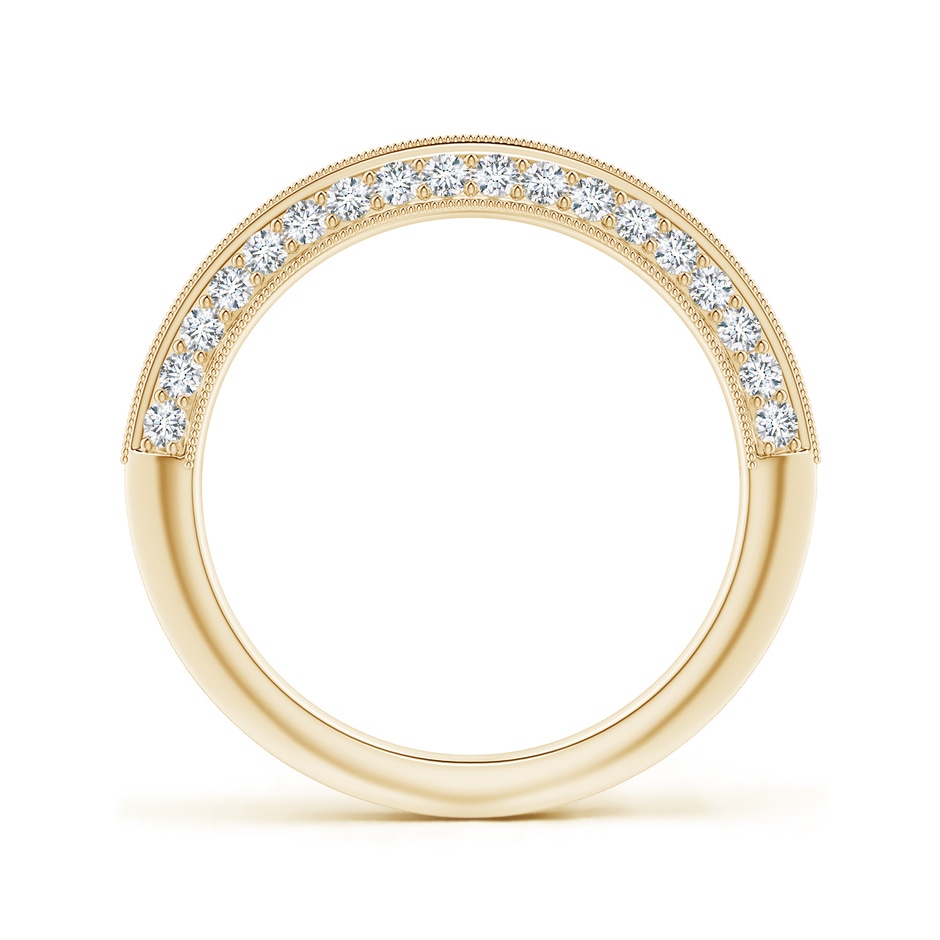 1.5mm GVS2 Pavé-Set Diamond Knife Edge Wedding Band for Women in Yellow Gold side-1