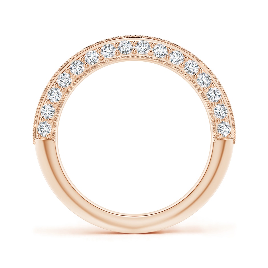 1.75mm GVS2 Pavé-Set Diamond Knife Edge Wedding Band for Women in 10K Rose Gold side 1