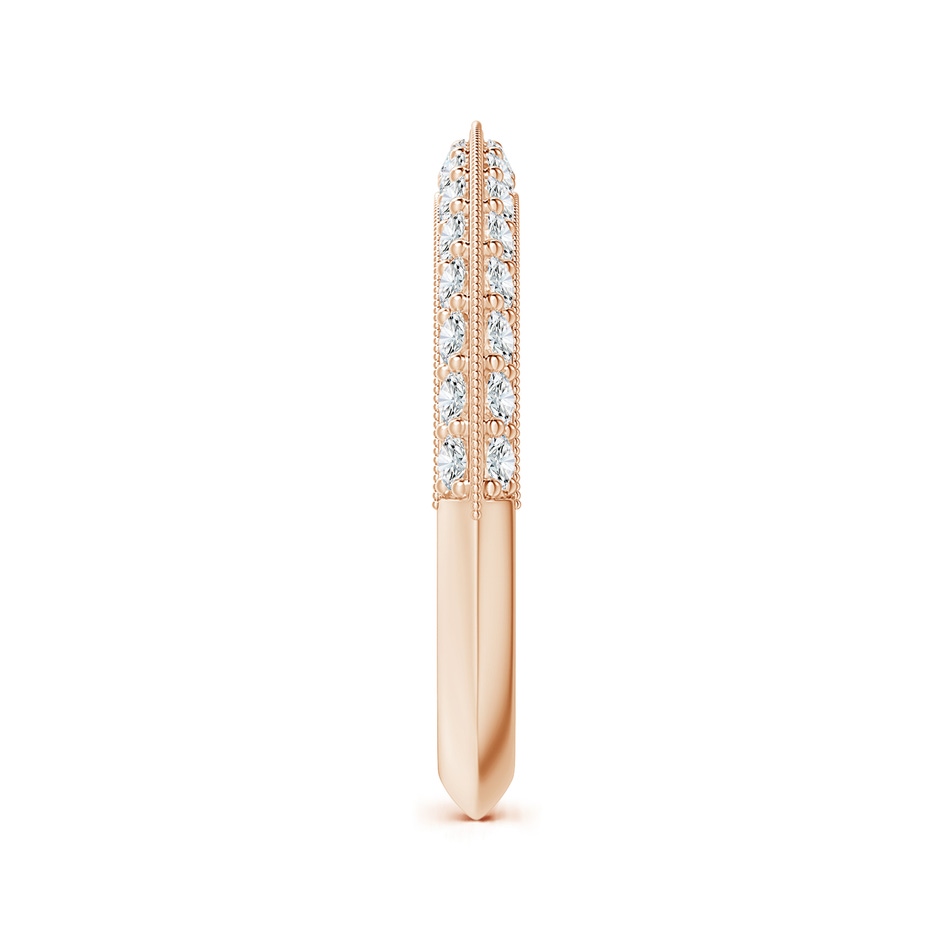 1.75mm GVS2 Pavé-Set Diamond Knife Edge Wedding Band for Women in 10K Rose Gold side 2