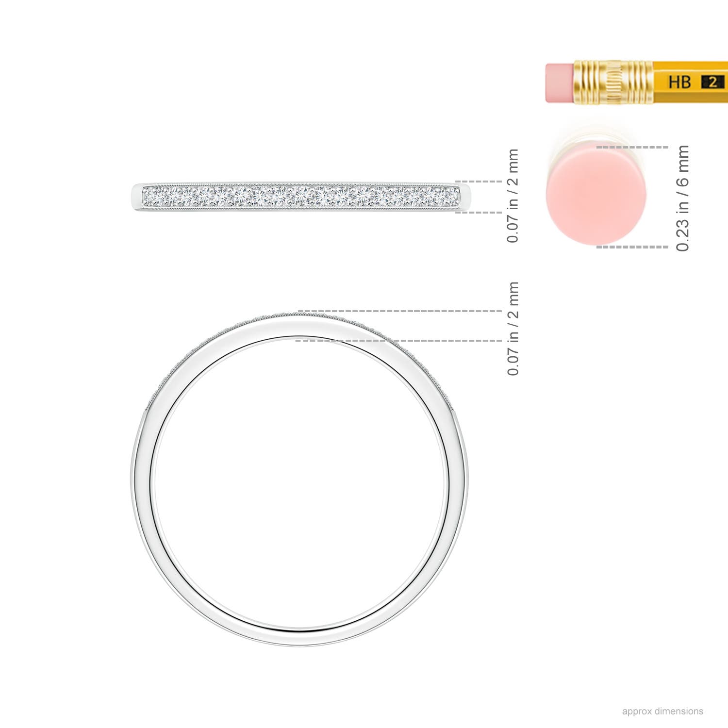 G, VS2 / 0.13 CT / 14 KT White Gold