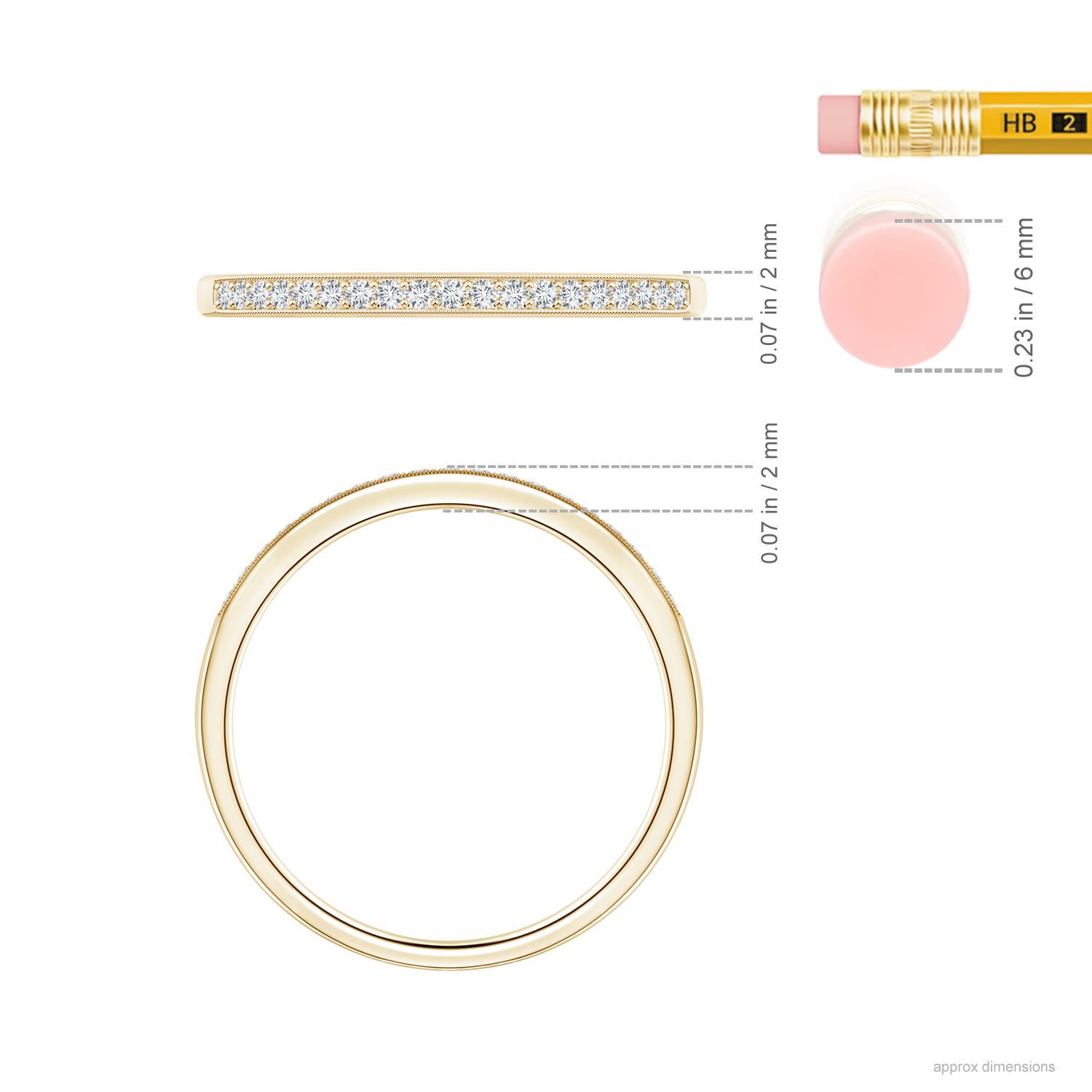 G, VS2 / 0.13 CT / 14 KT Yellow Gold