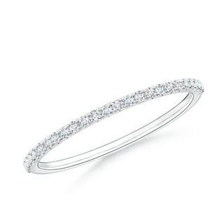 1.1mm GVS2 Classic Split Prong Diamond Half Eternity Wedding Ring in 18K White Gold