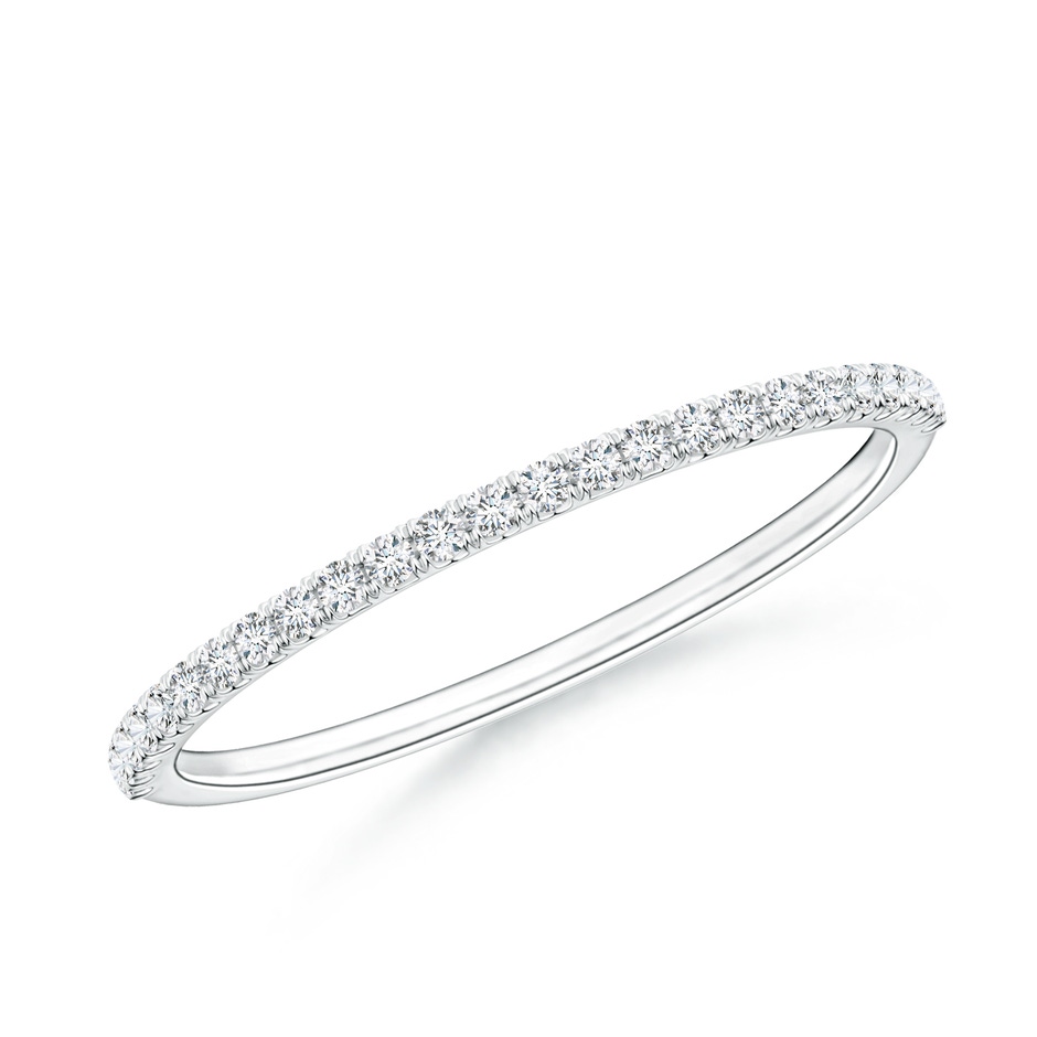 1.1mm GVS2 Classic Split Prong Diamond Half Eternity Wedding Ring in 18K White Gold 