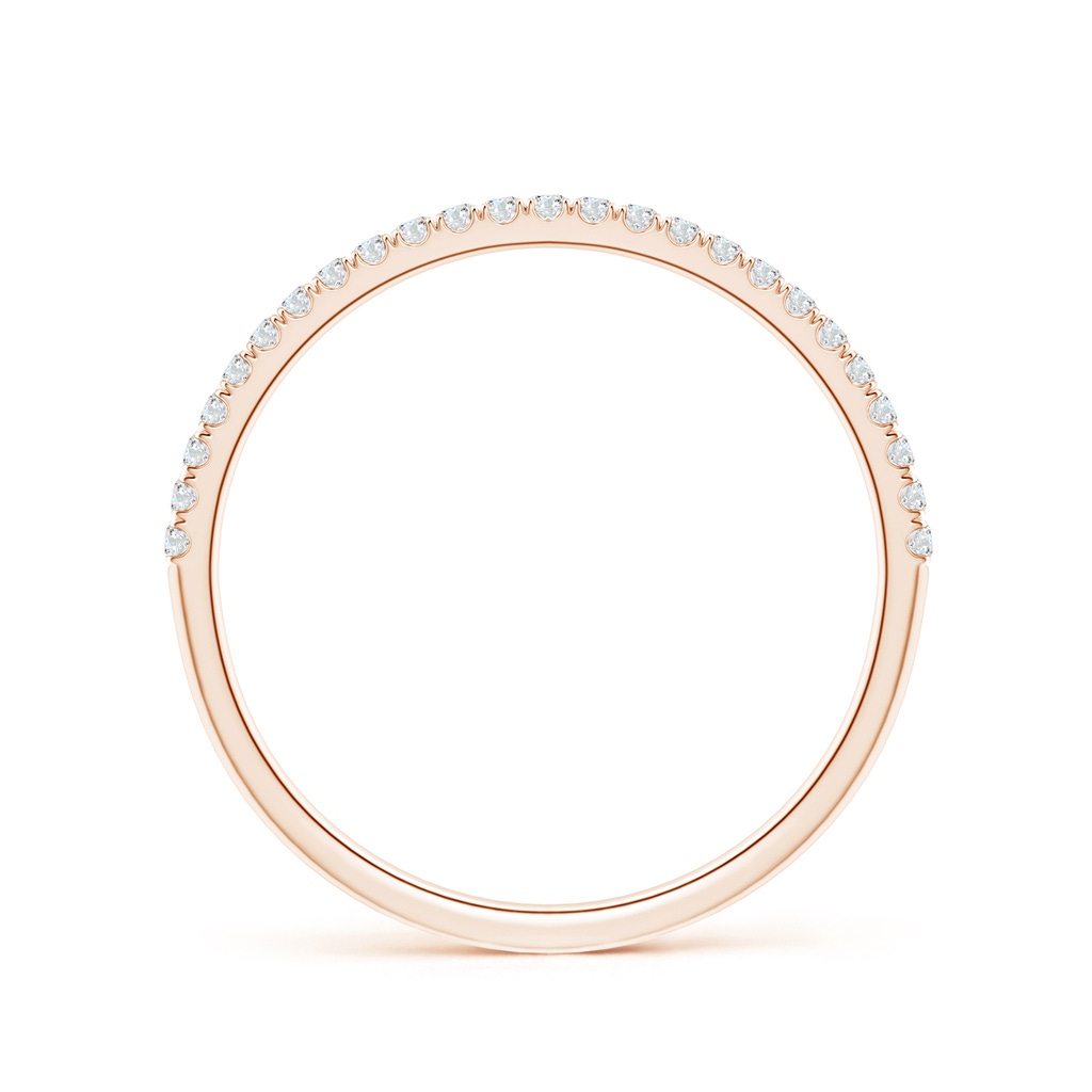 1.1mm GVS2 Classic Split Prong Diamond Half Eternity Wedding Ring in Rose Gold - side 199