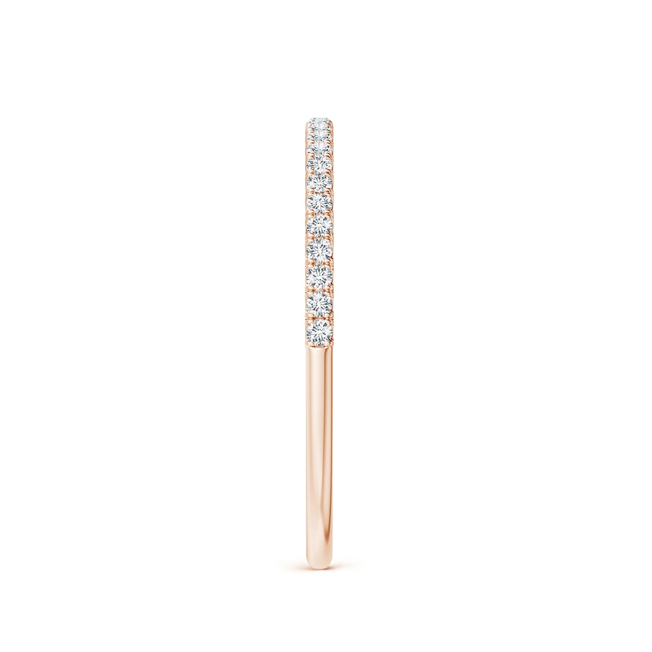 1.1mm GVS2 Classic Split Prong Diamond Half Eternity Wedding Ring in Rose Gold side 299