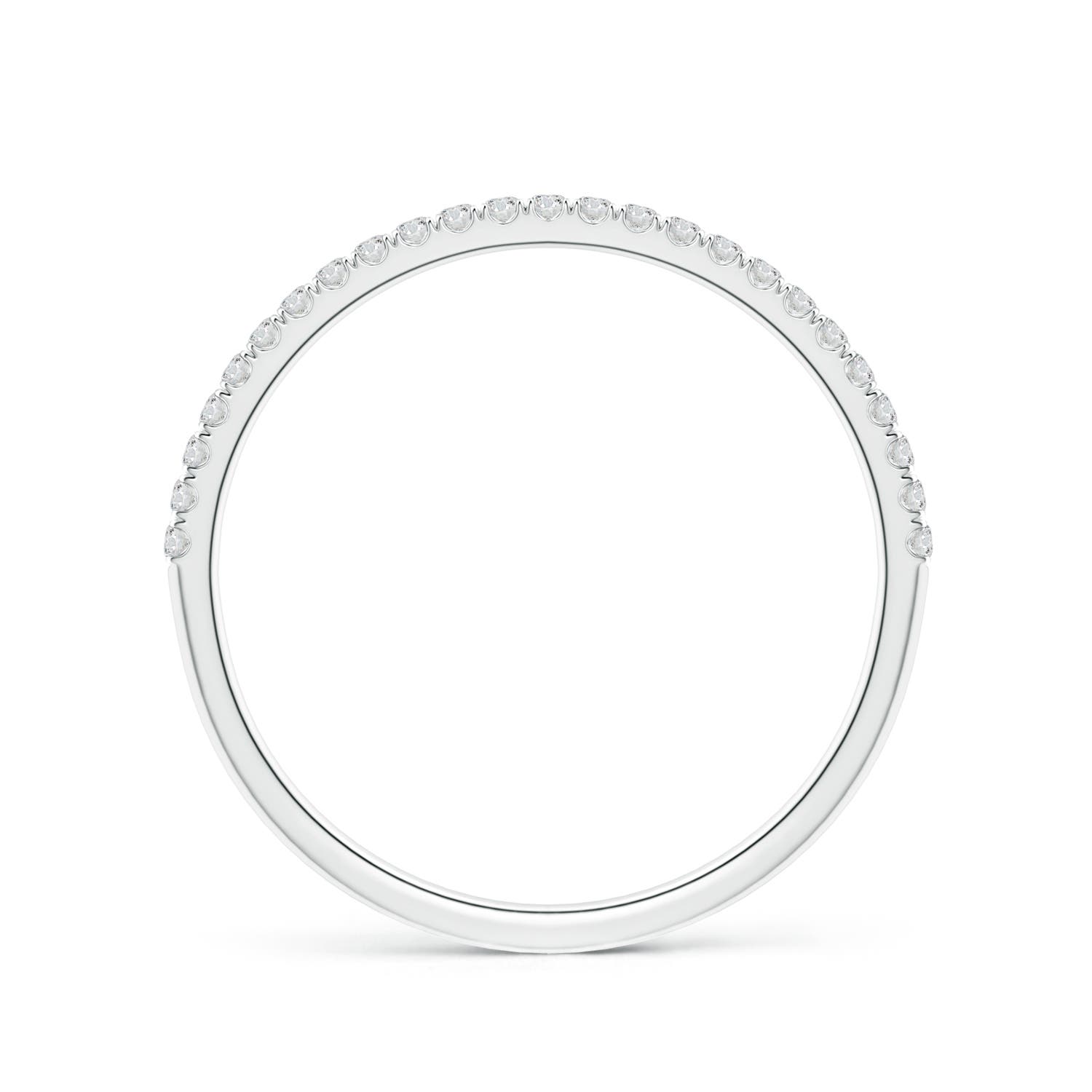 1.1mm HSI2 Classic Split Prong Diamond Half Eternity Wedding Ring in 18K White Gold