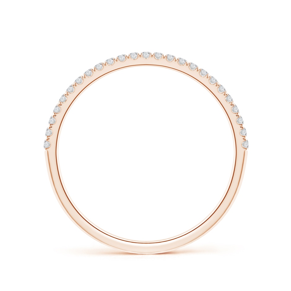 1.1mm HSI2 Classic Split Prong Diamond Half Eternity Wedding Ring in Rose Gold side 199