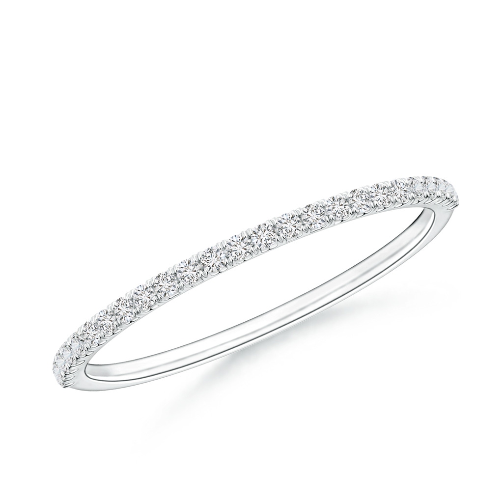 1.1mm HSI2 Classic Split Prong Diamond Half Eternity Wedding Ring in White Gold