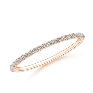 1.1mm KI3 Classic Split Prong Diamond Half Eternity Wedding Ring in 9K Rose Gold
