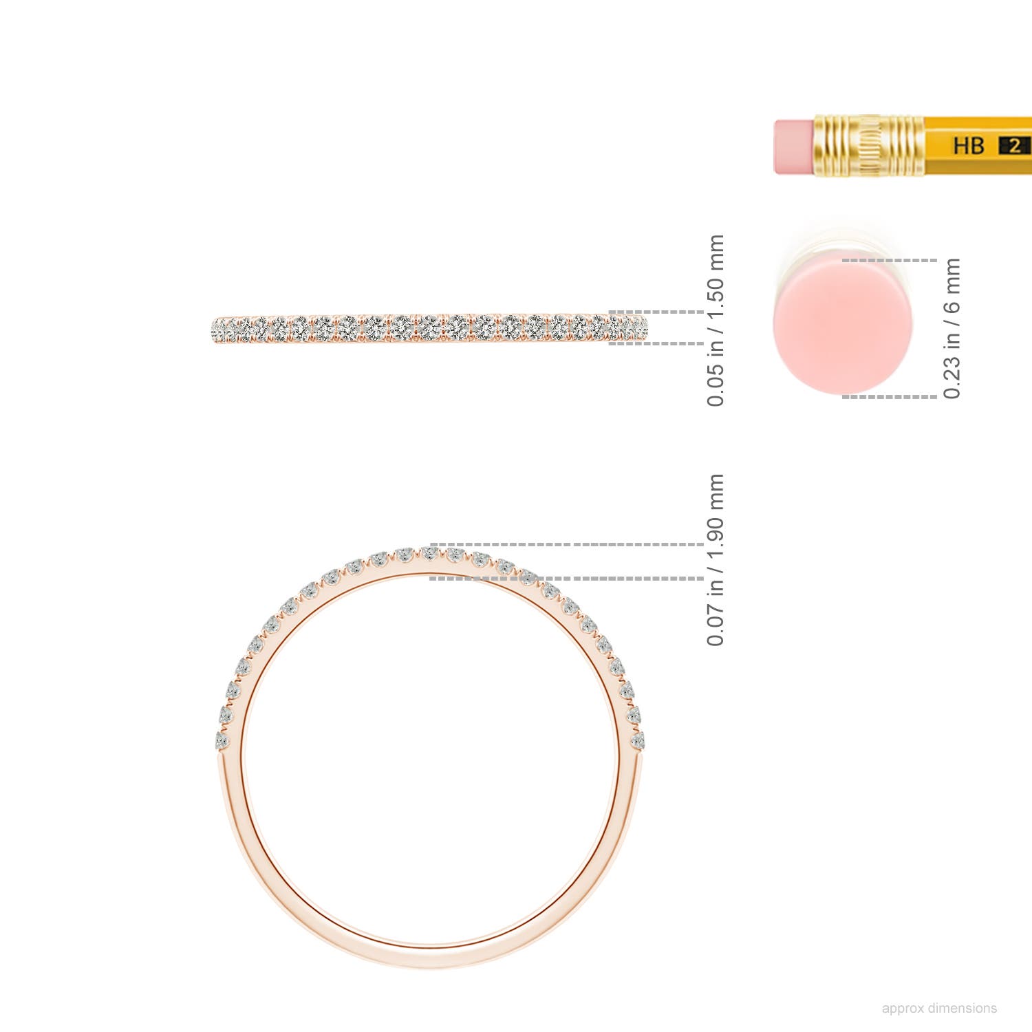 K, I3 / 0.15 CT / 14 KT Rose Gold