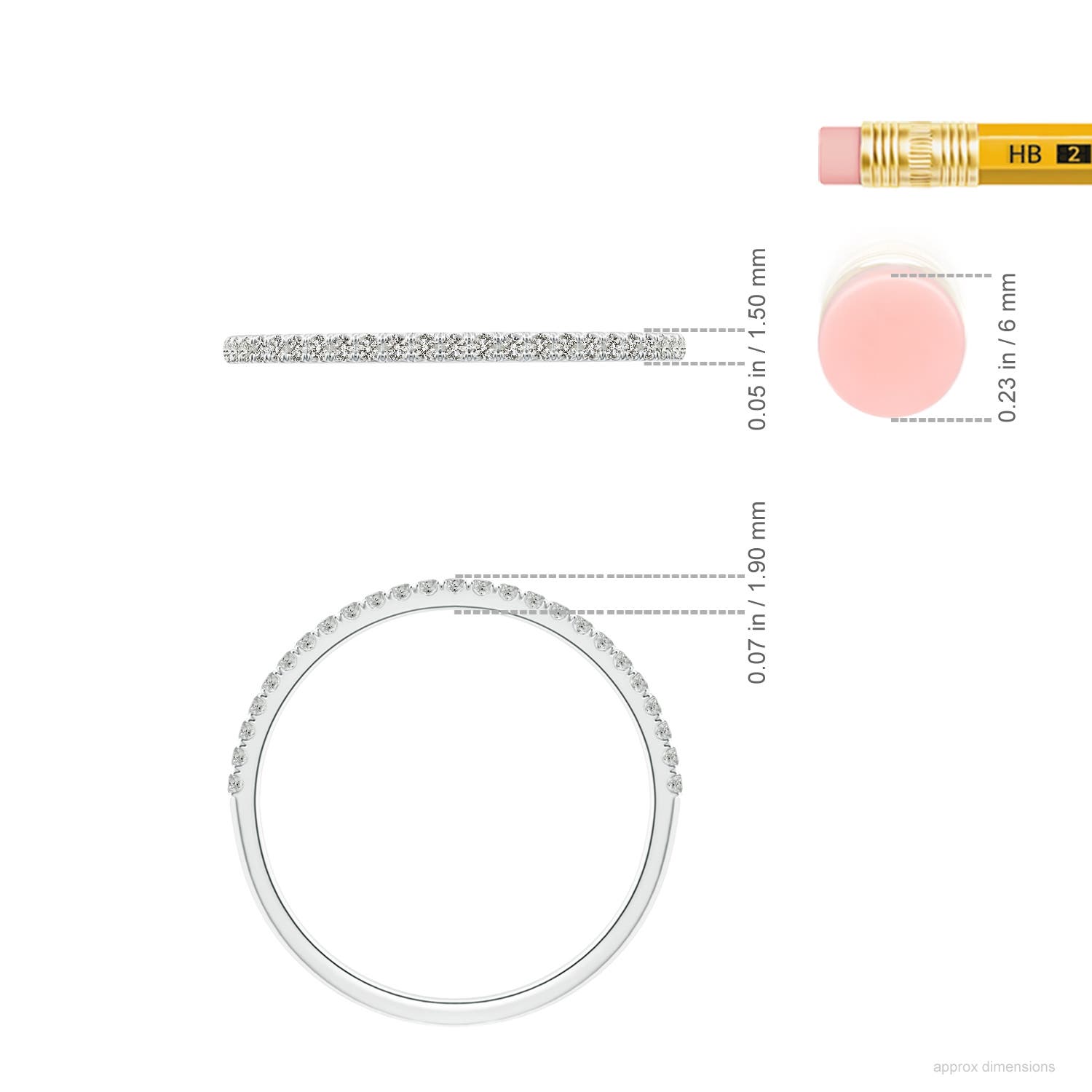 K, I3 / 0.15 CT / 14 KT White Gold