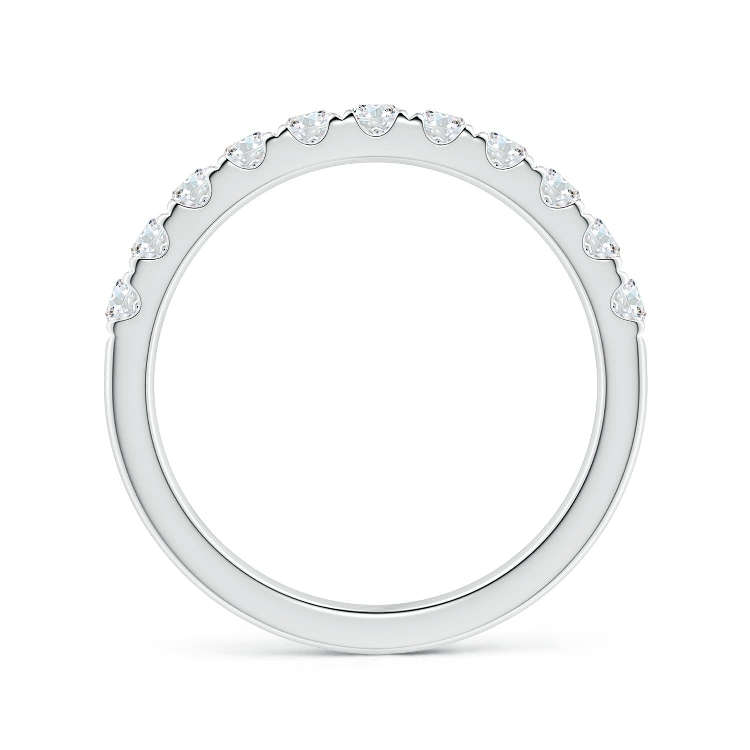 2.5mm GVS2 Classic Split Prong Diamond Half Eternity Wedding Ring in 18K White Gold